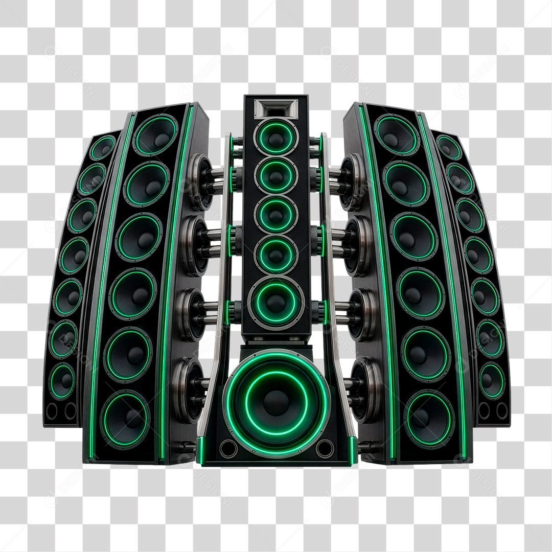 Paredão de Som PNG Transparente