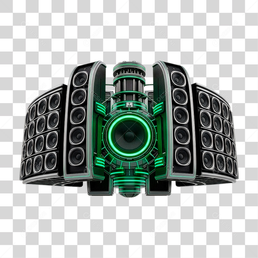 Estrutura Metálica de Som PNG Transparente