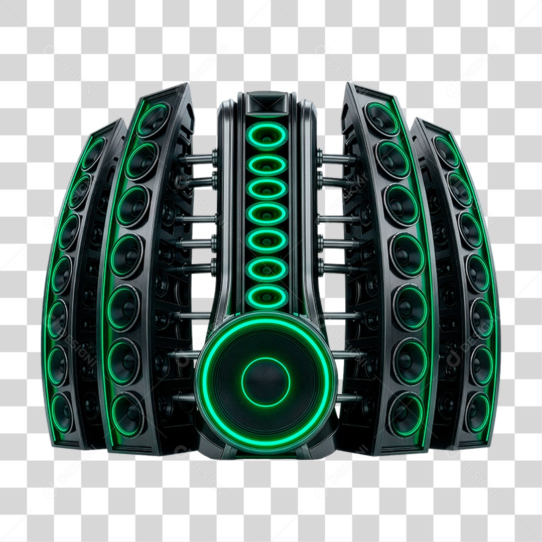 Paredão de Som PNG Transparente