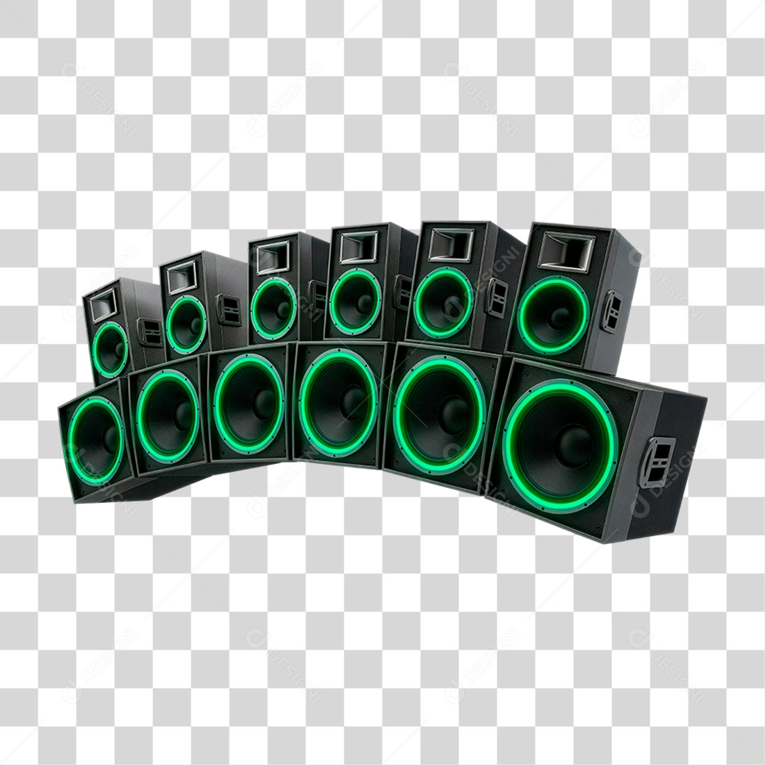 Paredão de Som PNG Transparente