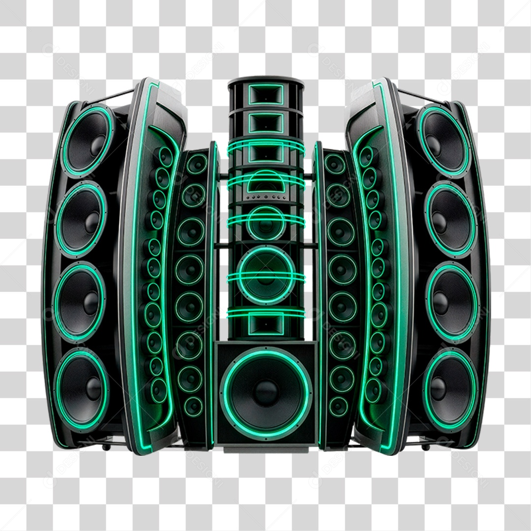 Paredão de Som PNG Transparente