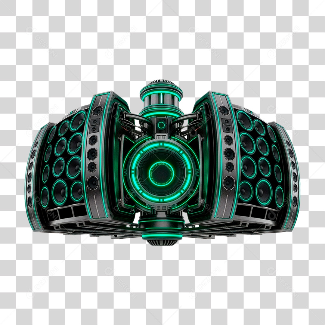 Estrutura Metálica de Som PNG Transparente