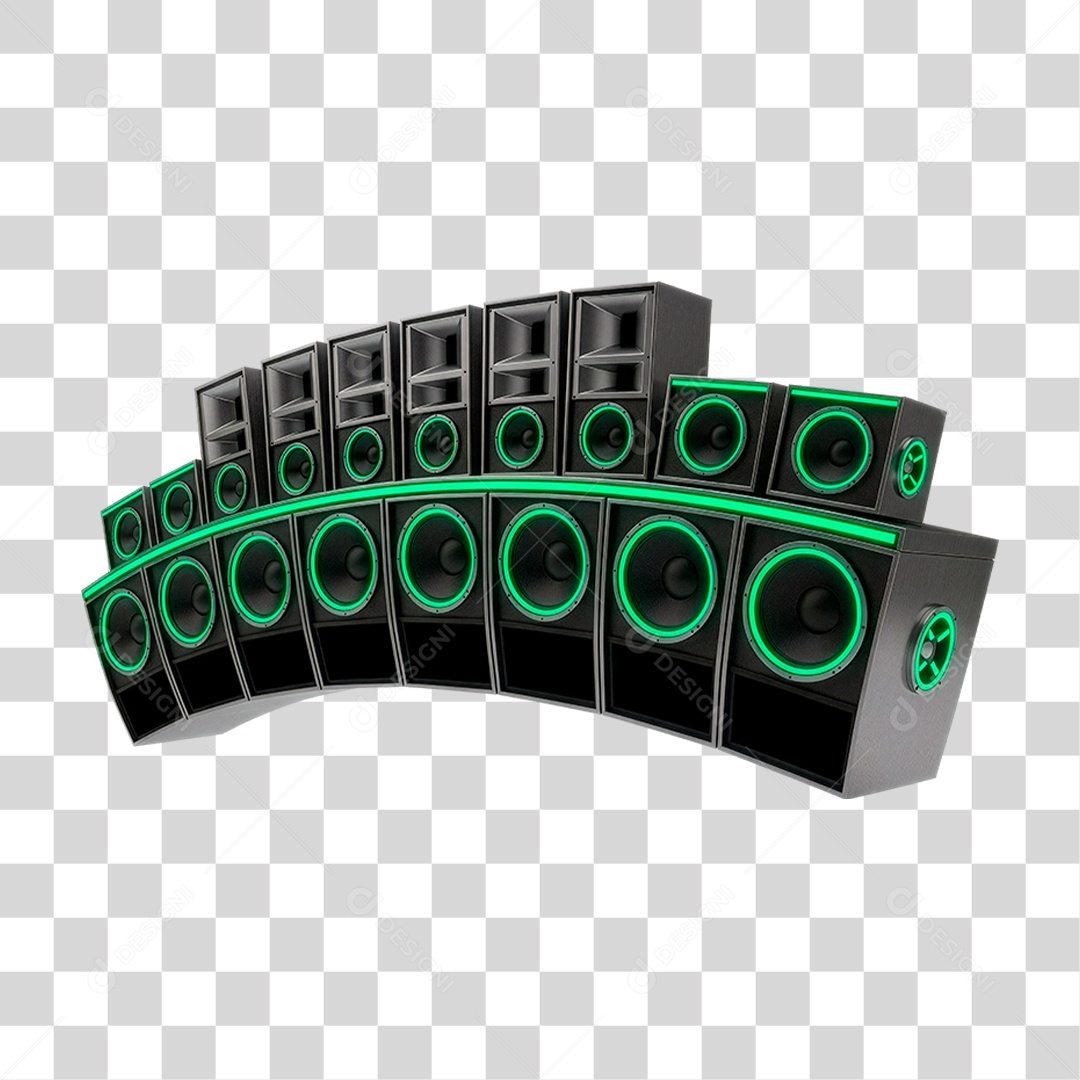 Paredão de Som PNG Transparente