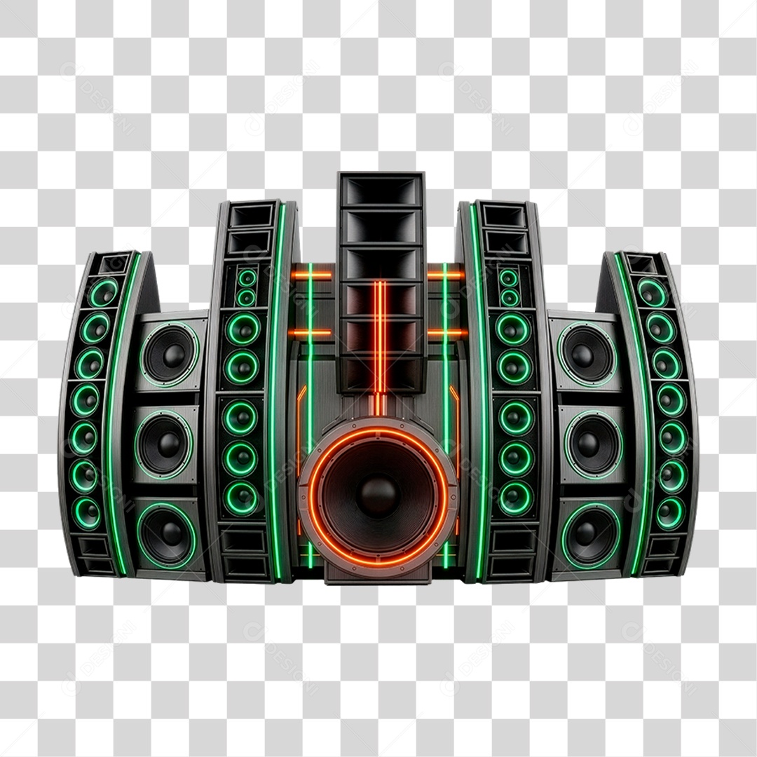 Estrutura Metálica de Som PNG Transparente