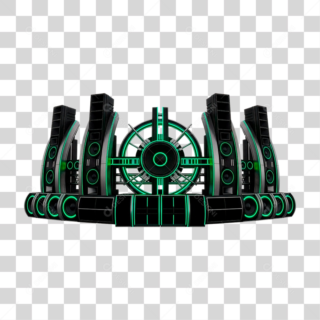 Estrutura Metálica de Som PNG Transparente