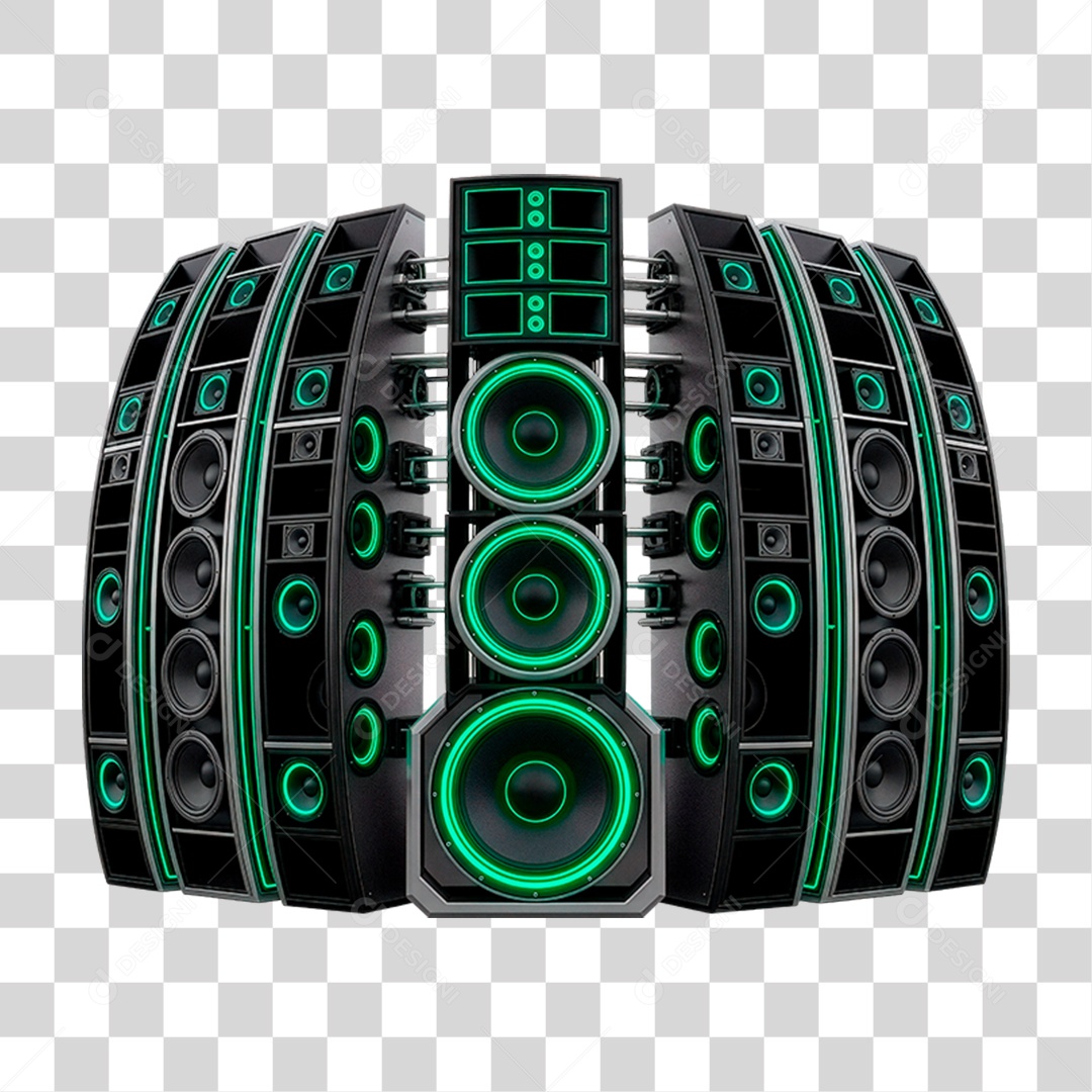 Paredão de Som PNG Transparente