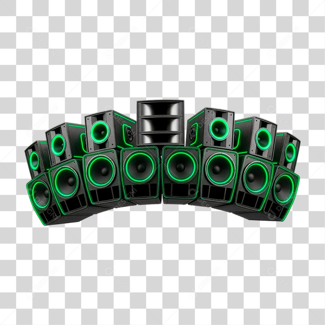 Paredão de Som PNG Transparente