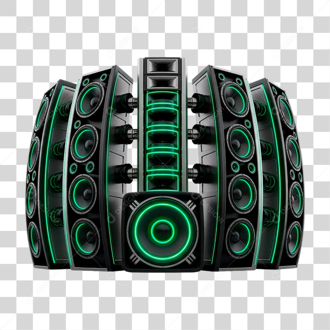 Paredão de Som PNG Transparente