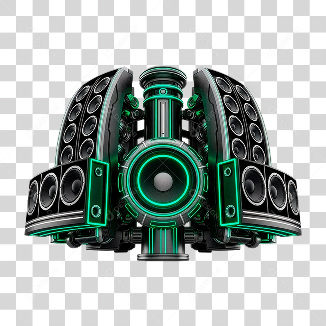 Estrutura Metálica de Som PNG Transparente