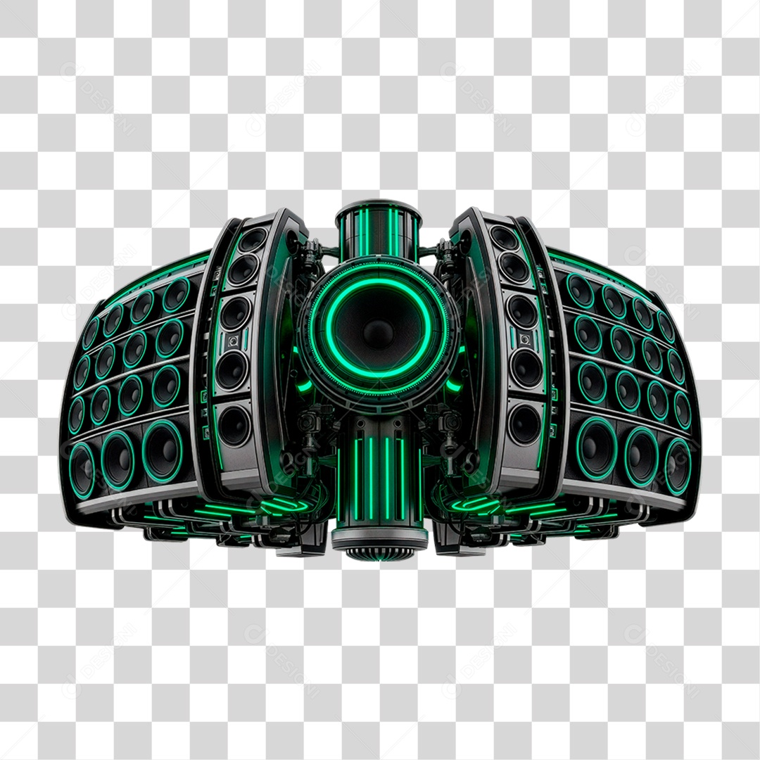 Estrutura Metálica de Som PNG Transparente