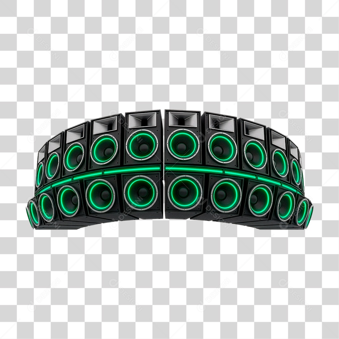 Paredão de Som PNG Transparente