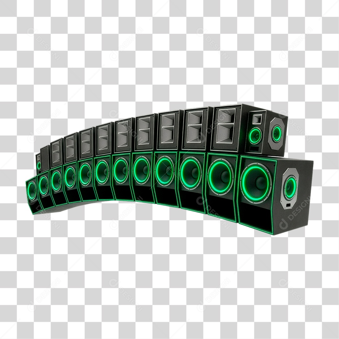 Paredão de Som PNG Transparente