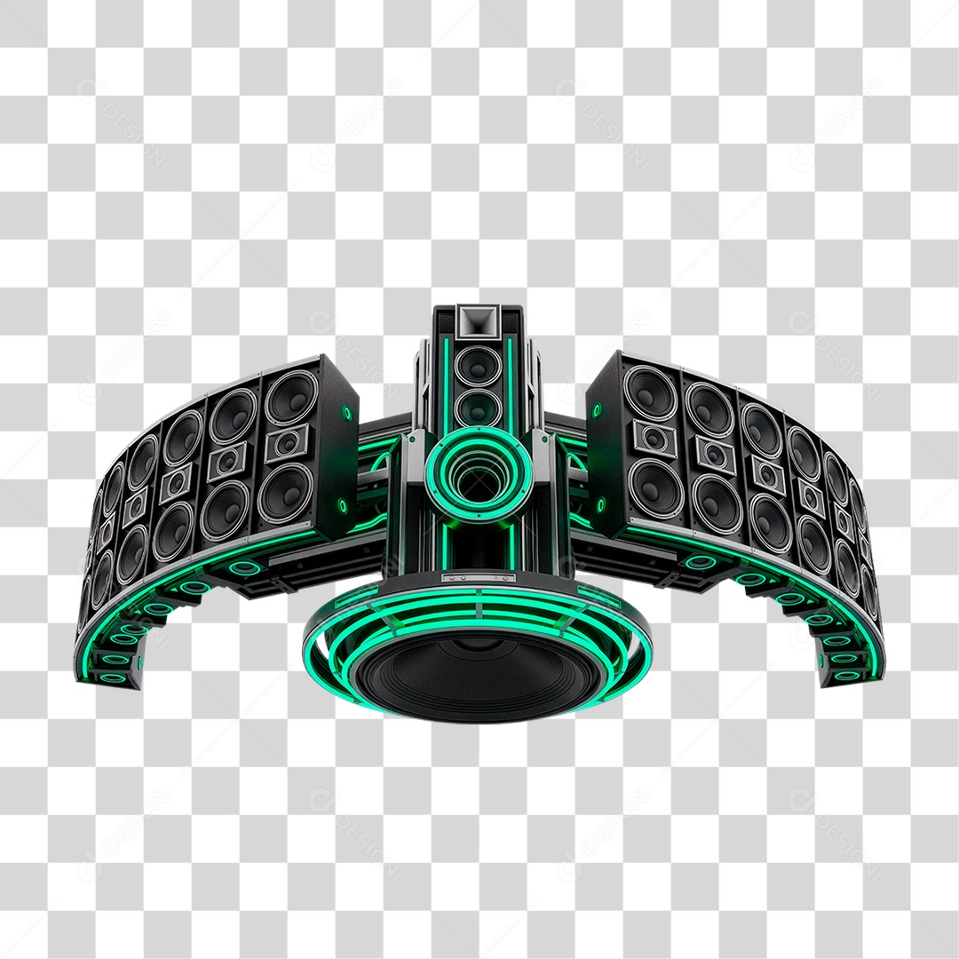 Paredão de Som PNG Transparente