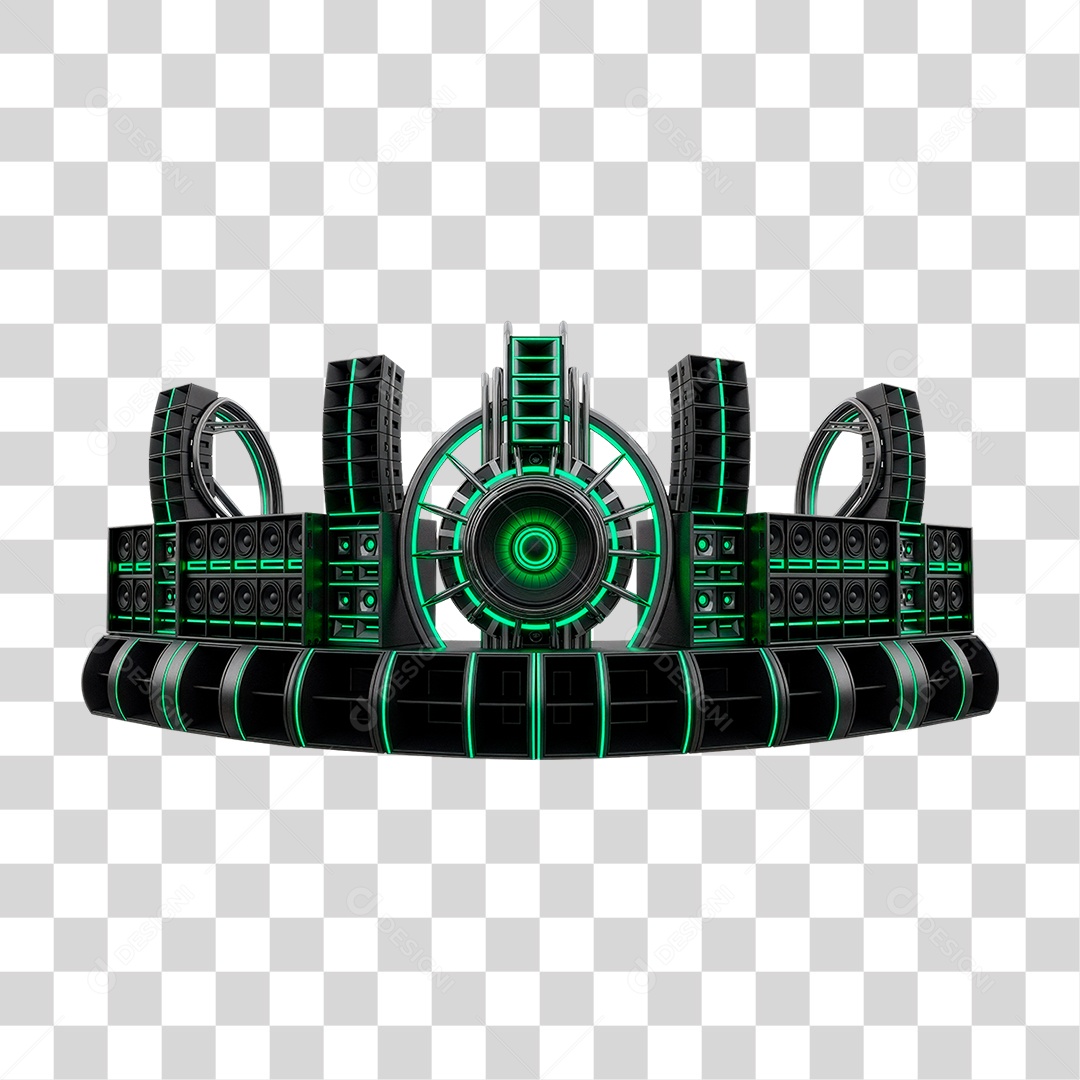 Estrutura Metálica de Som PNG Transparente