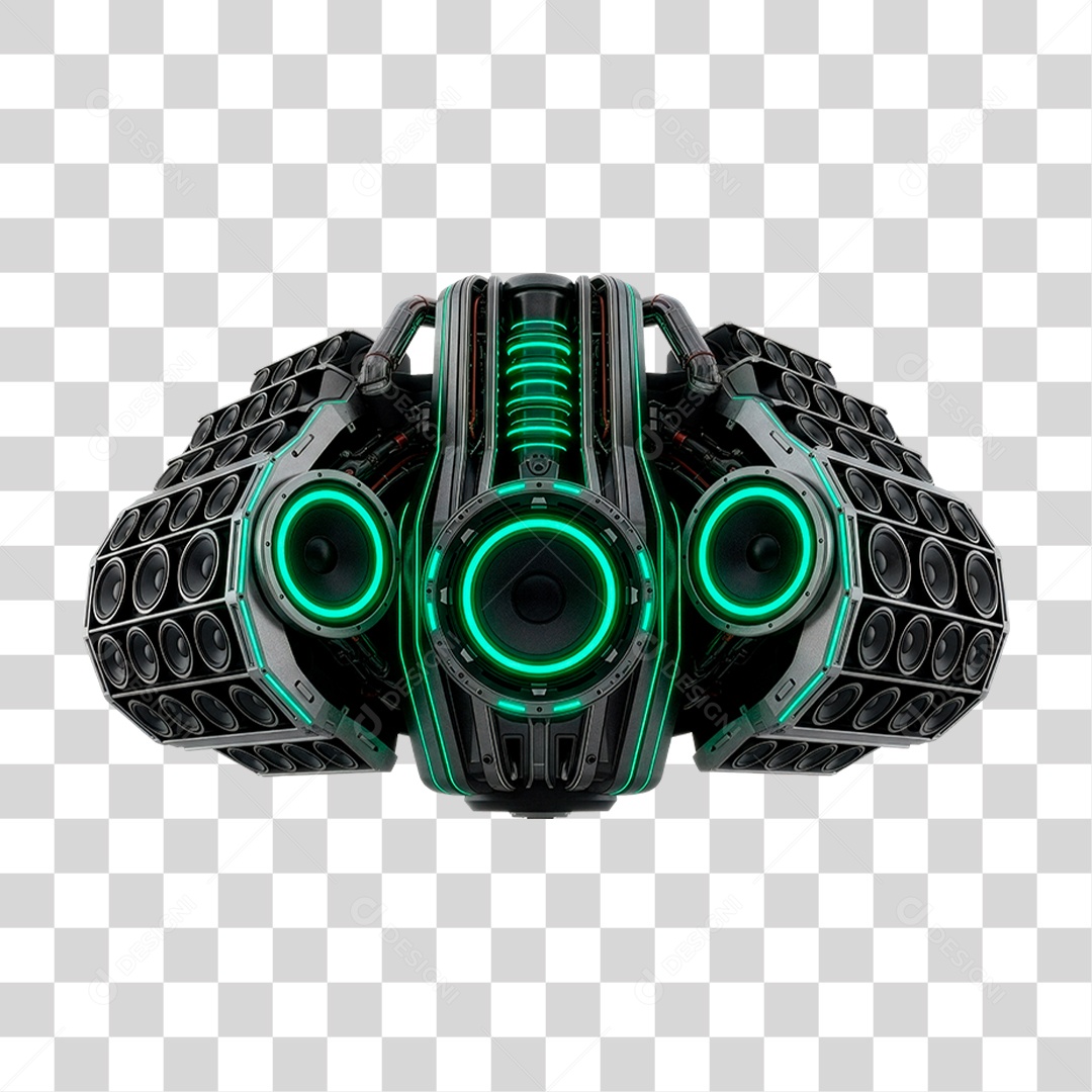 Paredão de Som PNG Transparente