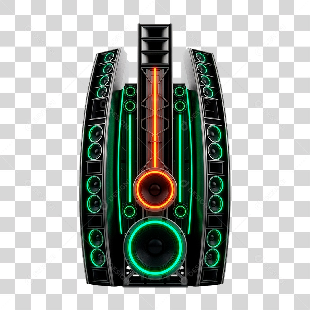 Paredão de Som PNG Transparente