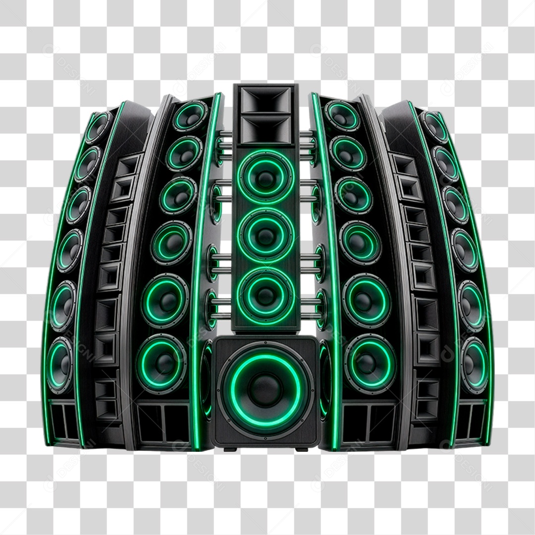 Paredão de Som PNG Transparente