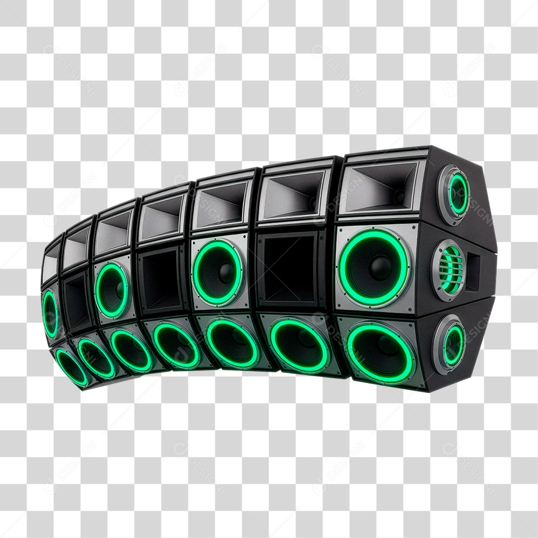 Paredão de Som PNG Transparente