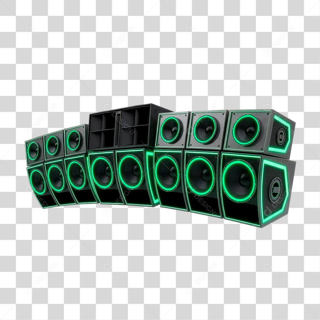 Paredão de Som PNG Transparente