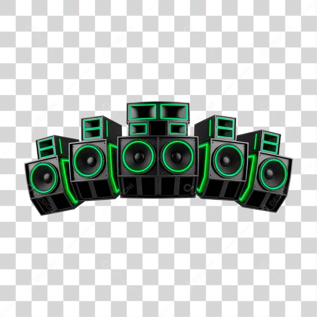 Paredão de Som PNG Transparente