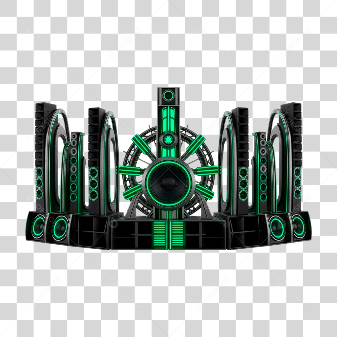 Paredão de Som PNG Transparente