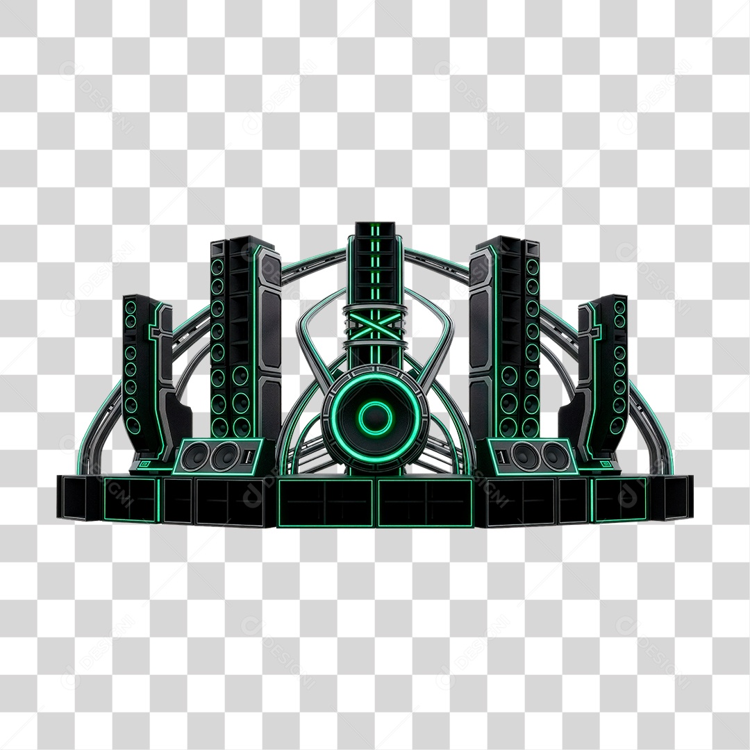 Paredão de Som PNG Transparente