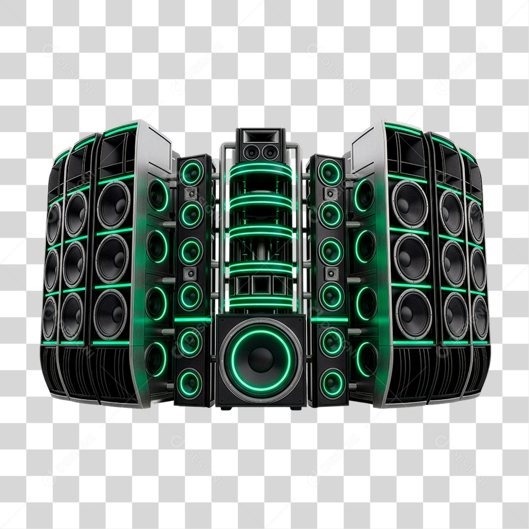Paredão de Som PNG Transparente
