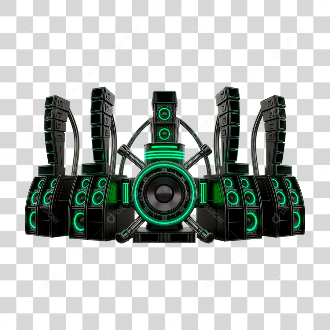 Paredão de Som PNG Transparente