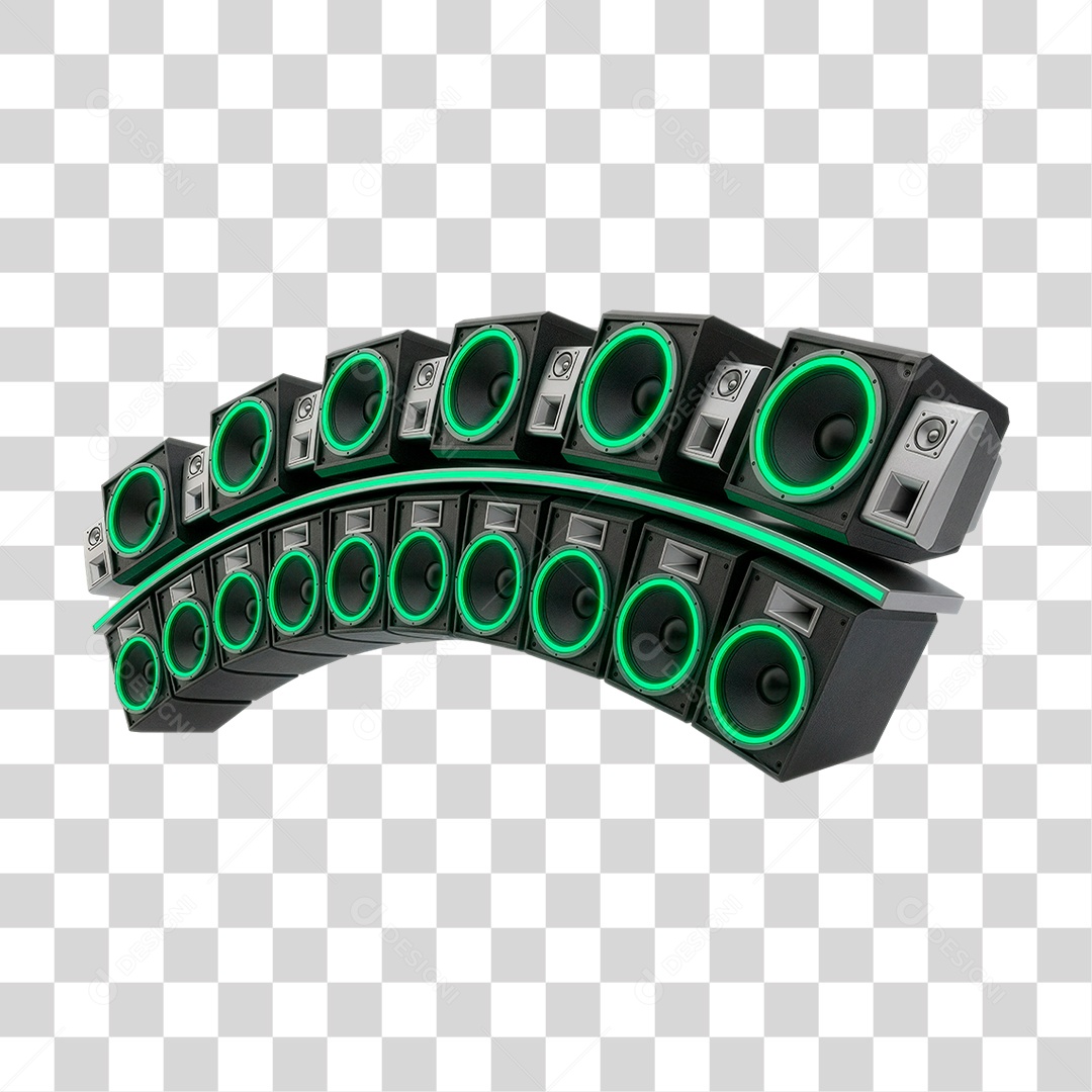 Paredão de Som PNG Transparente