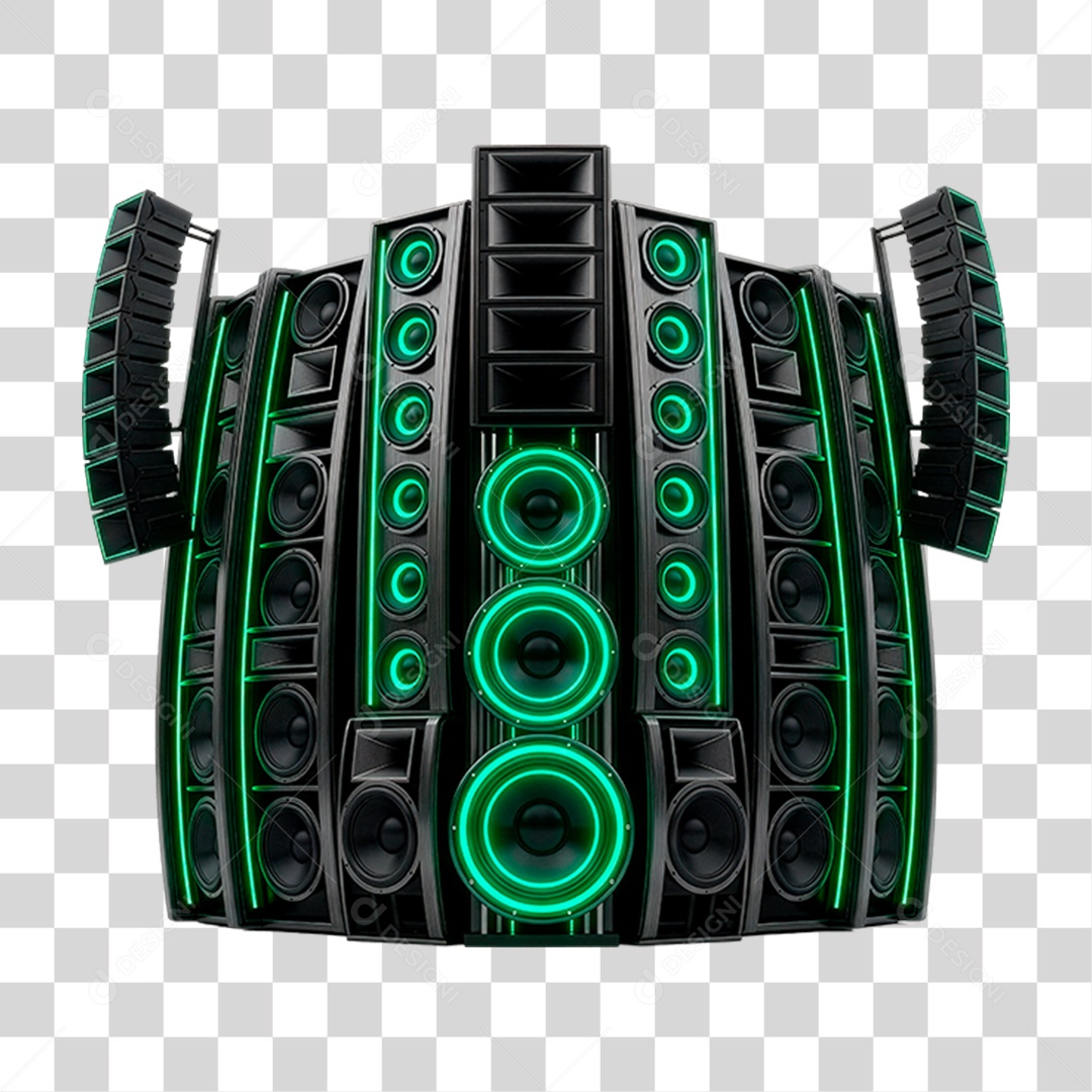 Paredão de Som PNG Transparente