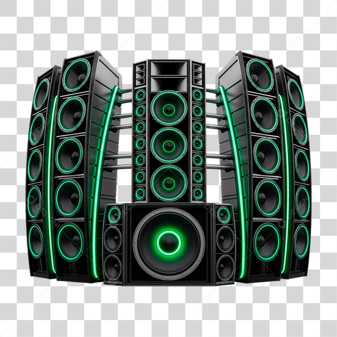 Paredão de Som PNG Transparente
