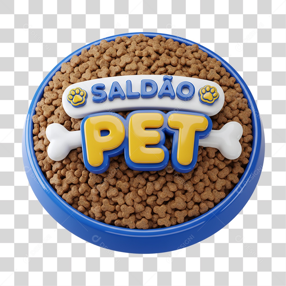 Selo 3D Saldão Pet PNG Transparente