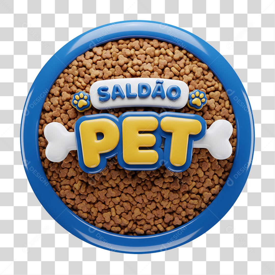 Selo 3D Saldão Pet PNG Transparente
