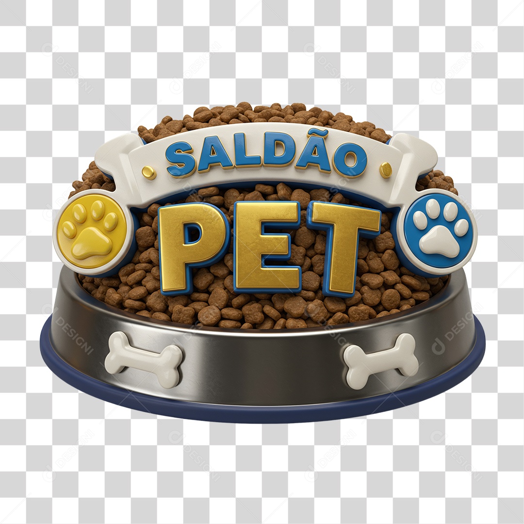 Selo 3D Saldão Pet PNG Transparente