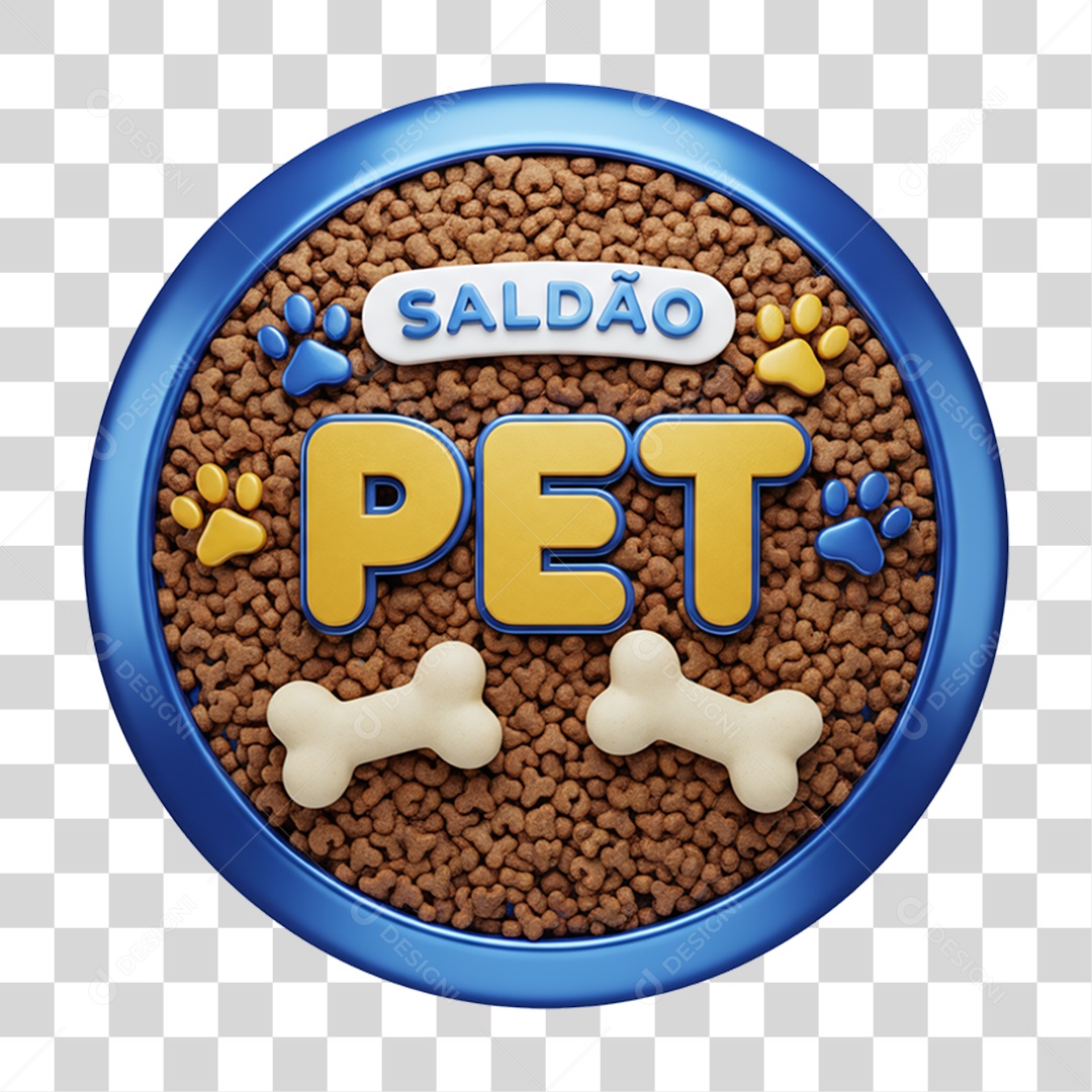 Selo 3D Saldão Pet PNG Transparente