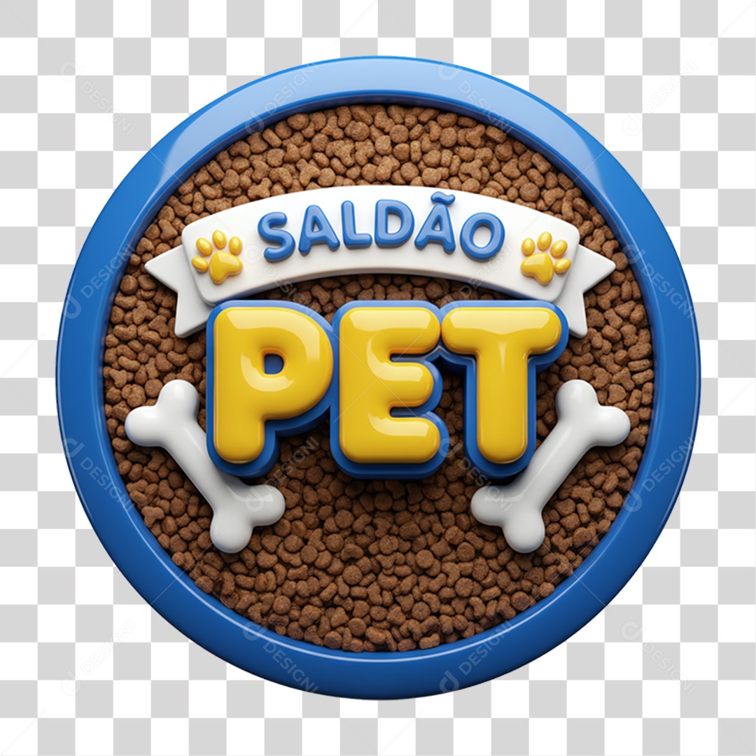 Selo 3D Saldão Pet PNG Transparente
