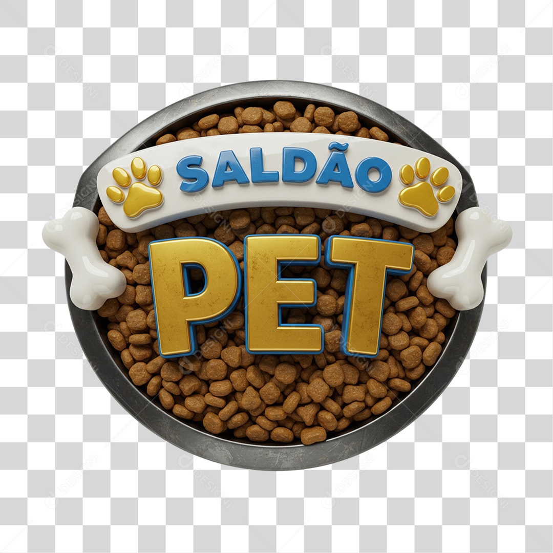 Selo 3D Saldão Pet PNG Transparente