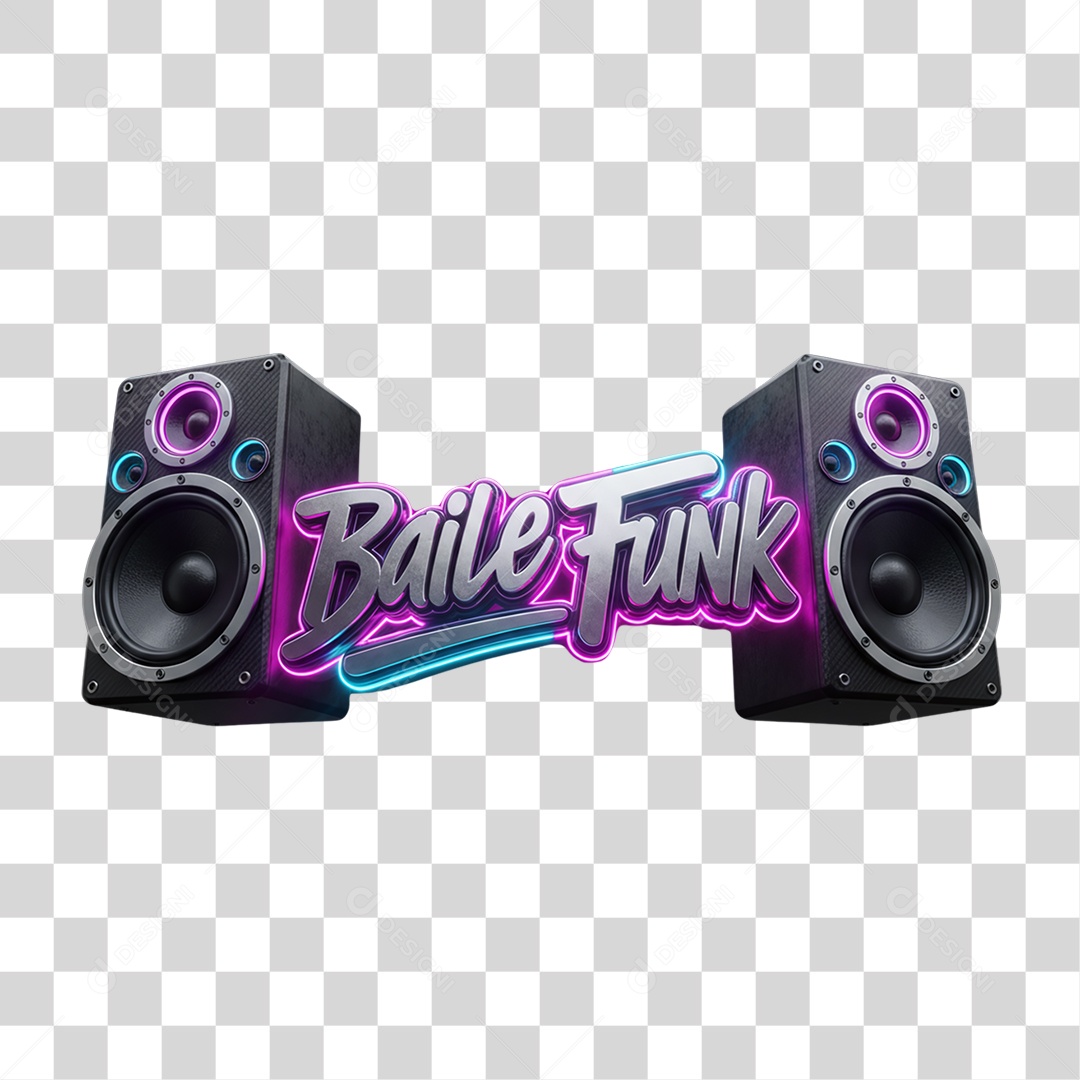 Selo 3D Baile Funk PNG Transparente