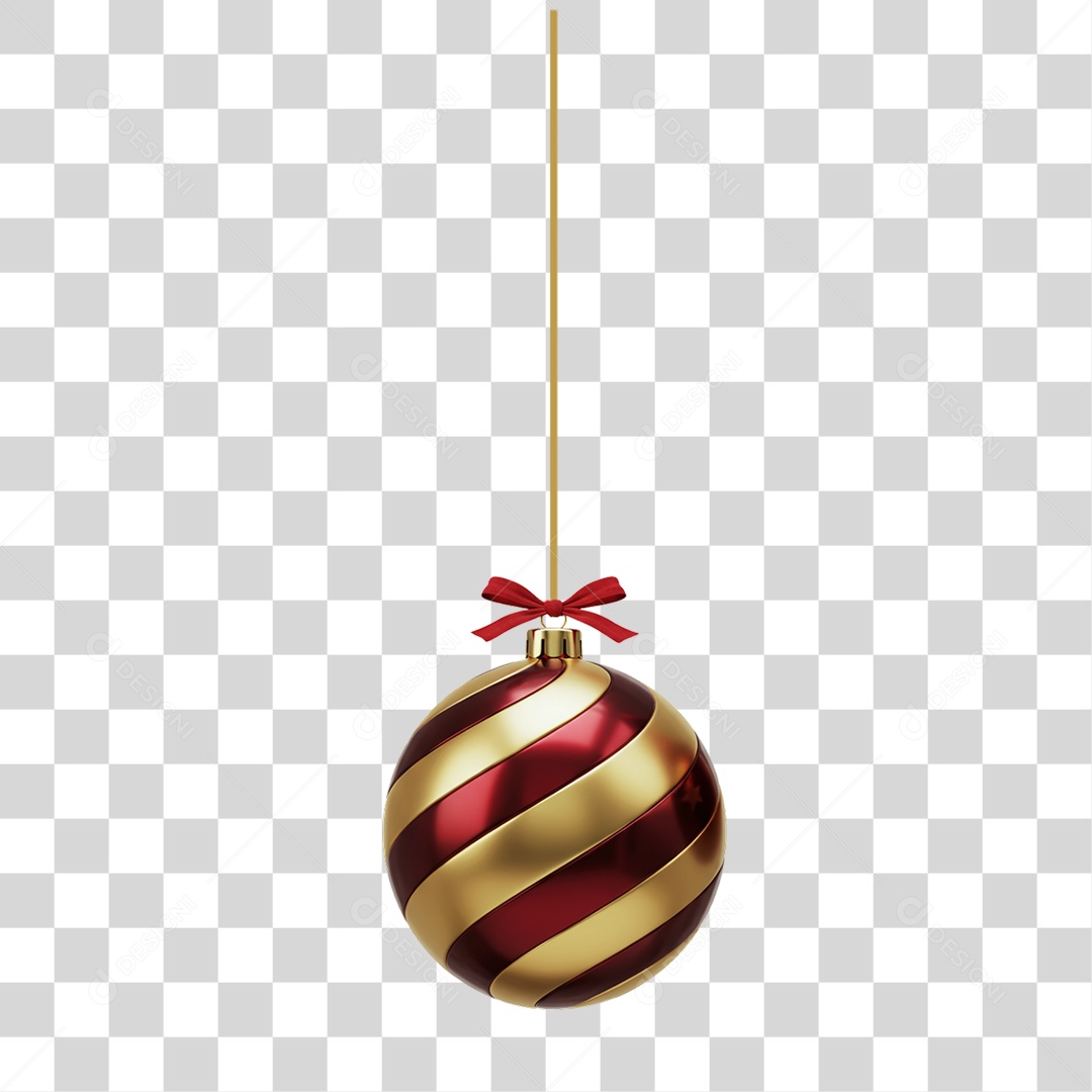 Enfeite de Natal Bola PNG Transparente