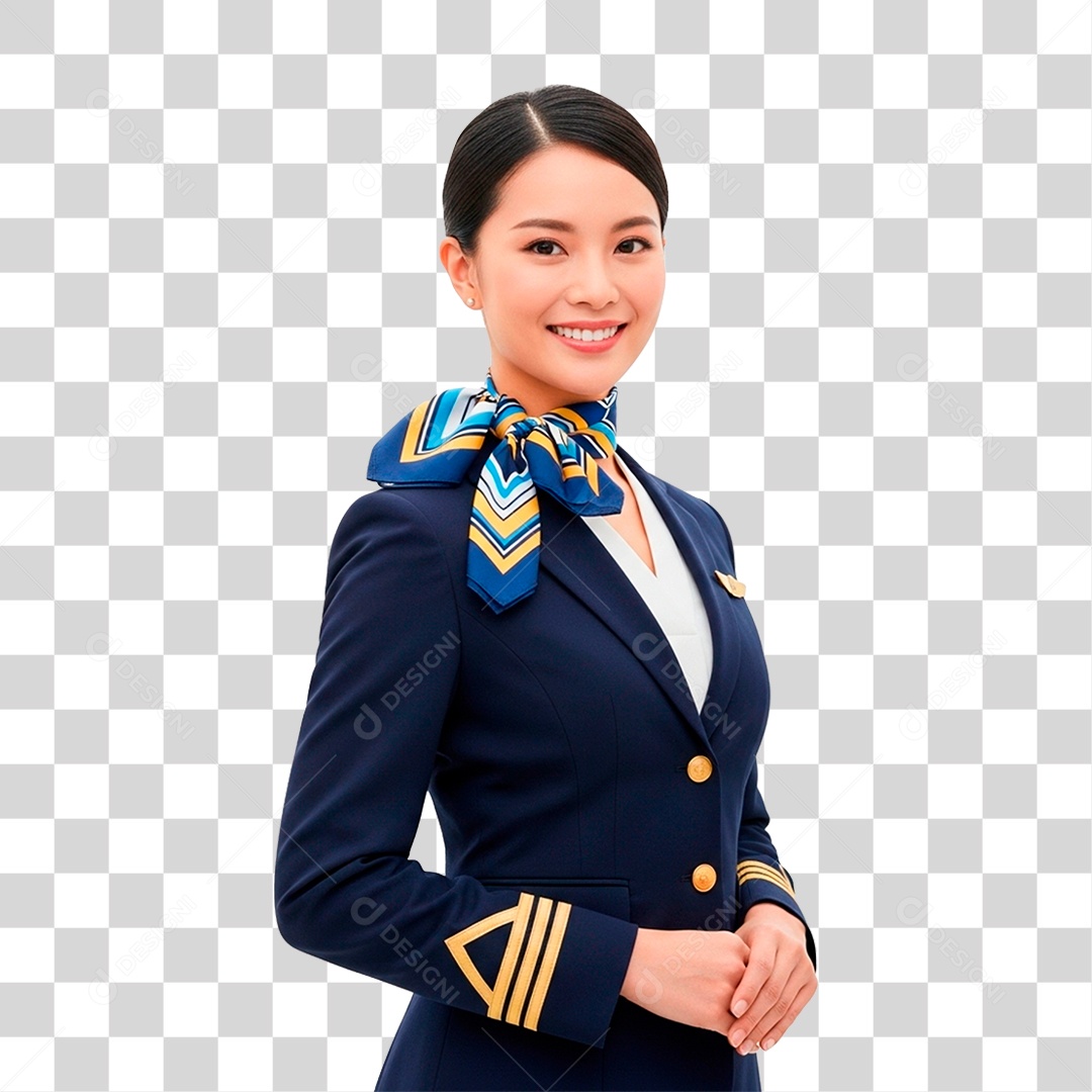 Comissária de Bordo PNG Transparente