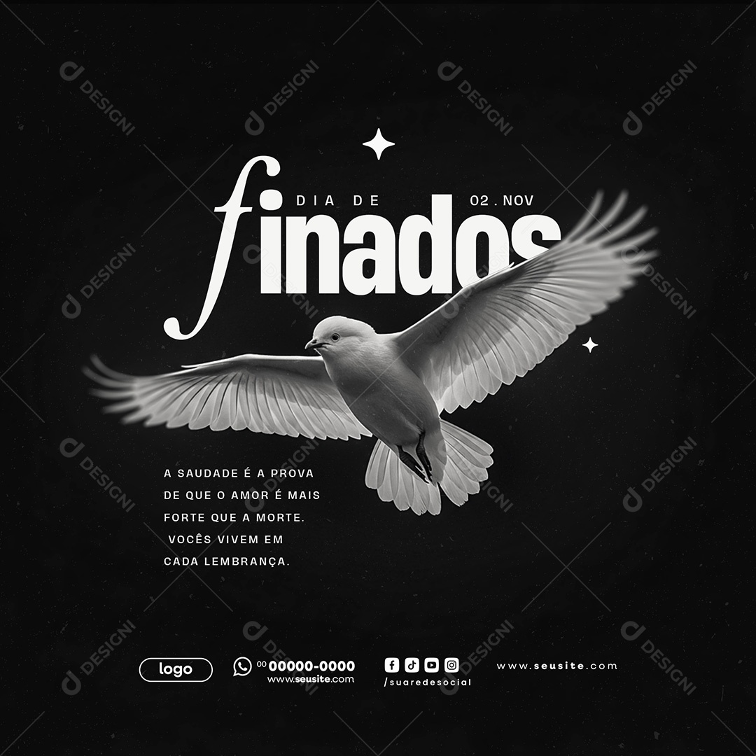 Dia de Finados 02 de Novembro Social Media PSD Editável