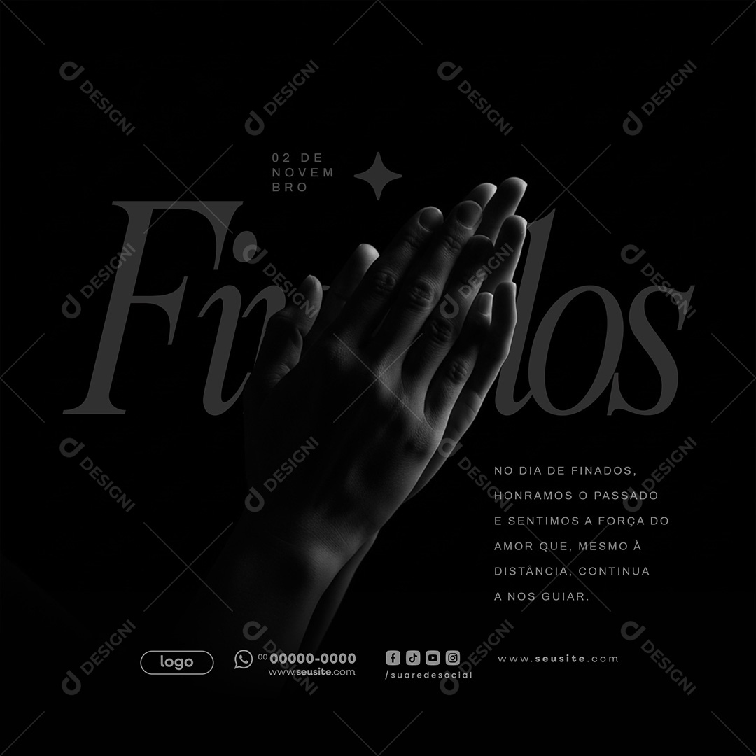 Dia de Finados 02 de Novembro Social Media PSD Editável