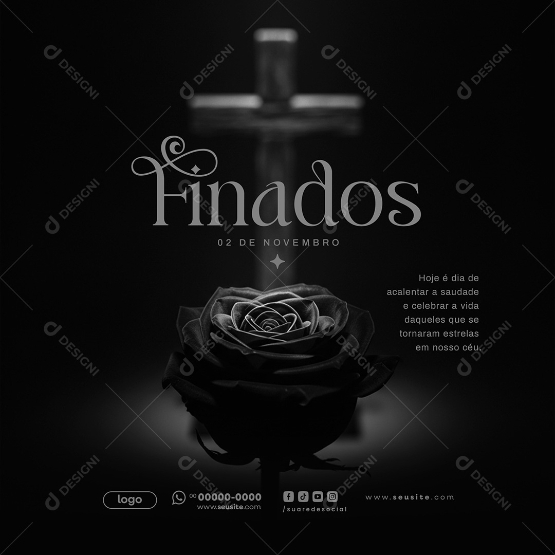 Dia de Finados 02 de Novembro Social Media PSD Editável