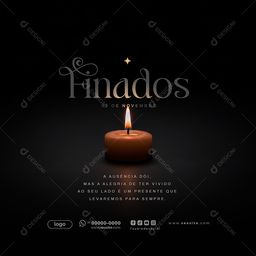 Dia de Finados 02 de Novembro Social Media PSD Editável