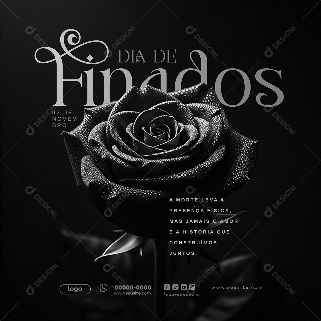 Dia de Finados 02 de Novembro Social Media PSD Editável