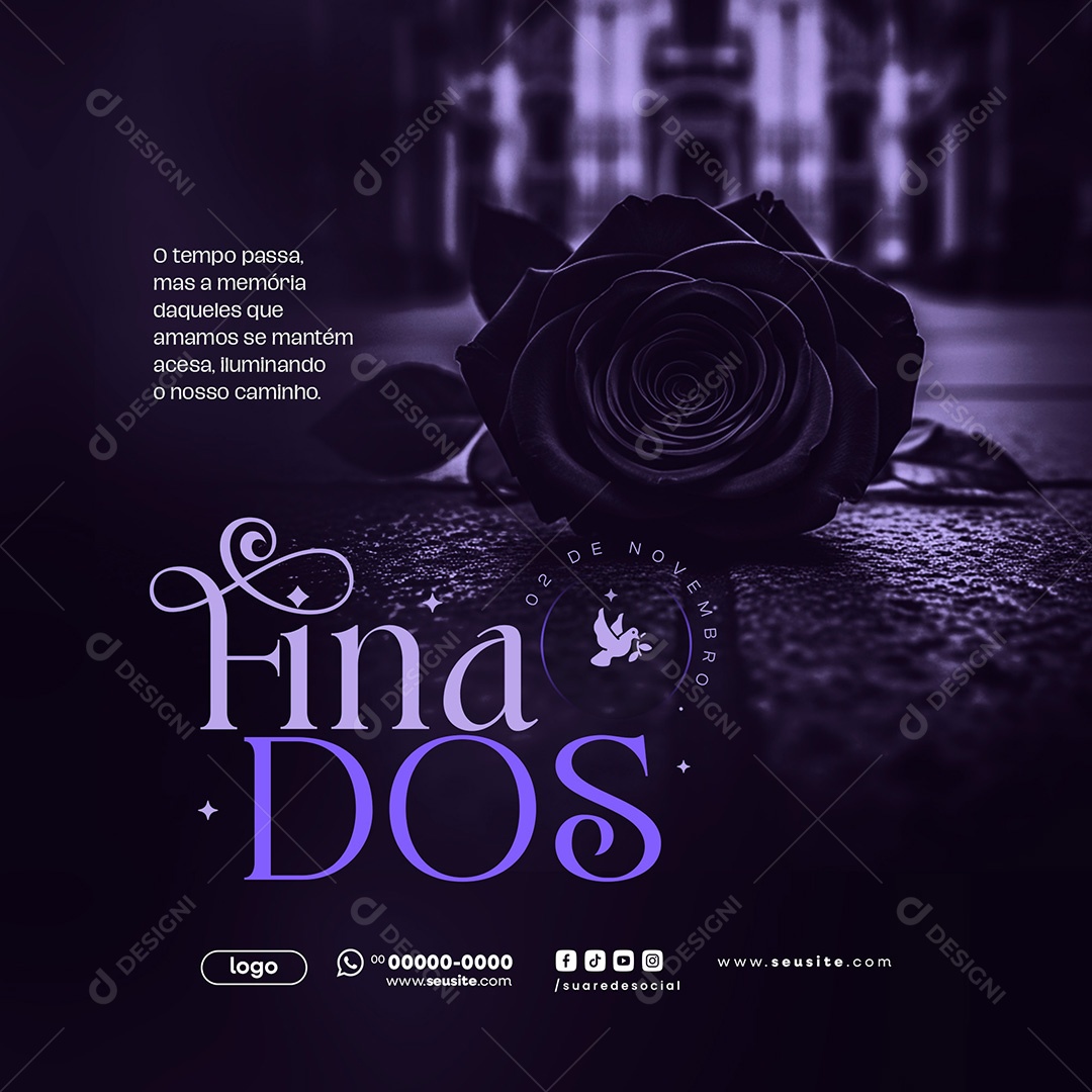 Dia de Finados 02 de Novembro Social Media PSD Editável