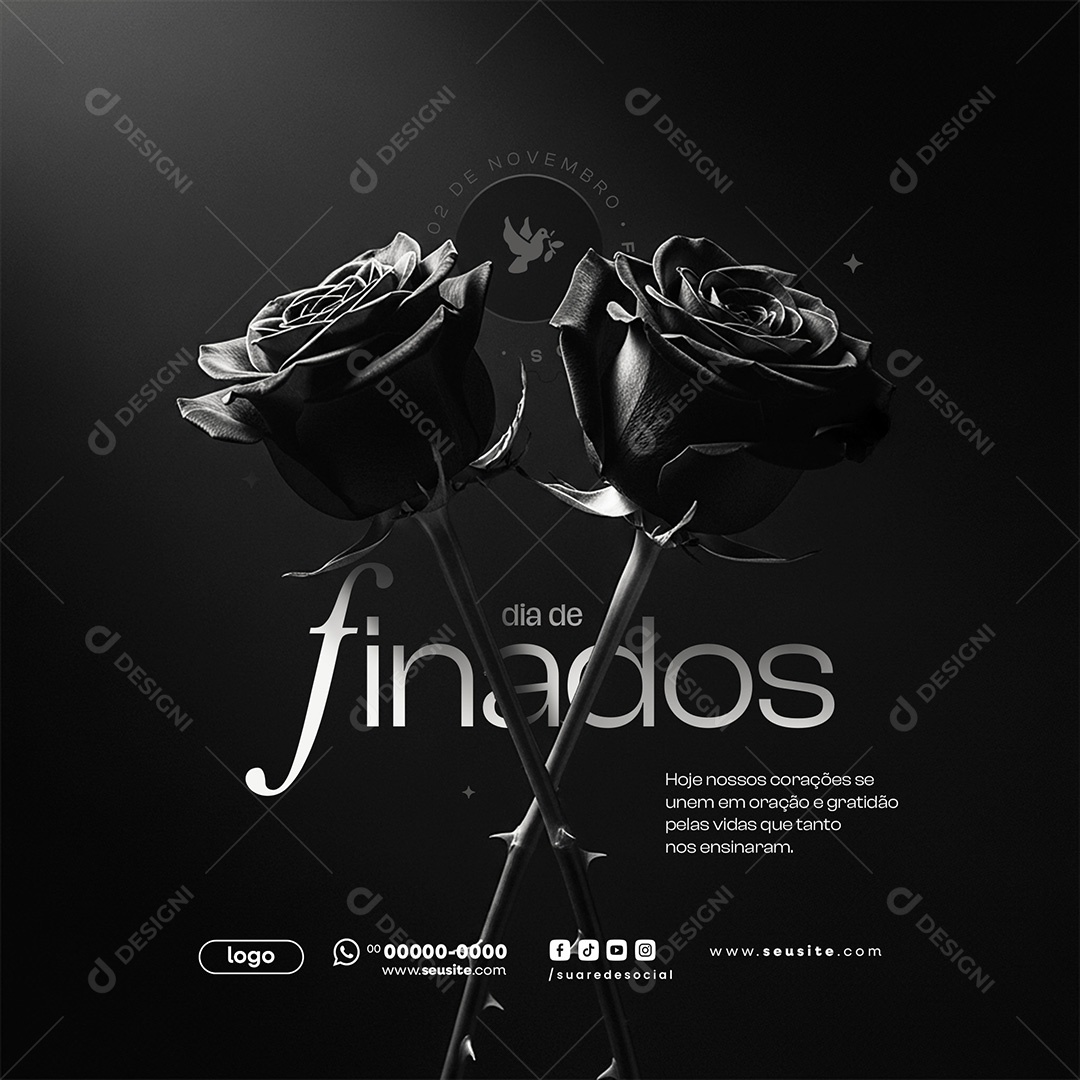 Dia de Finados 02 de Novembro Social Media PSD Editável