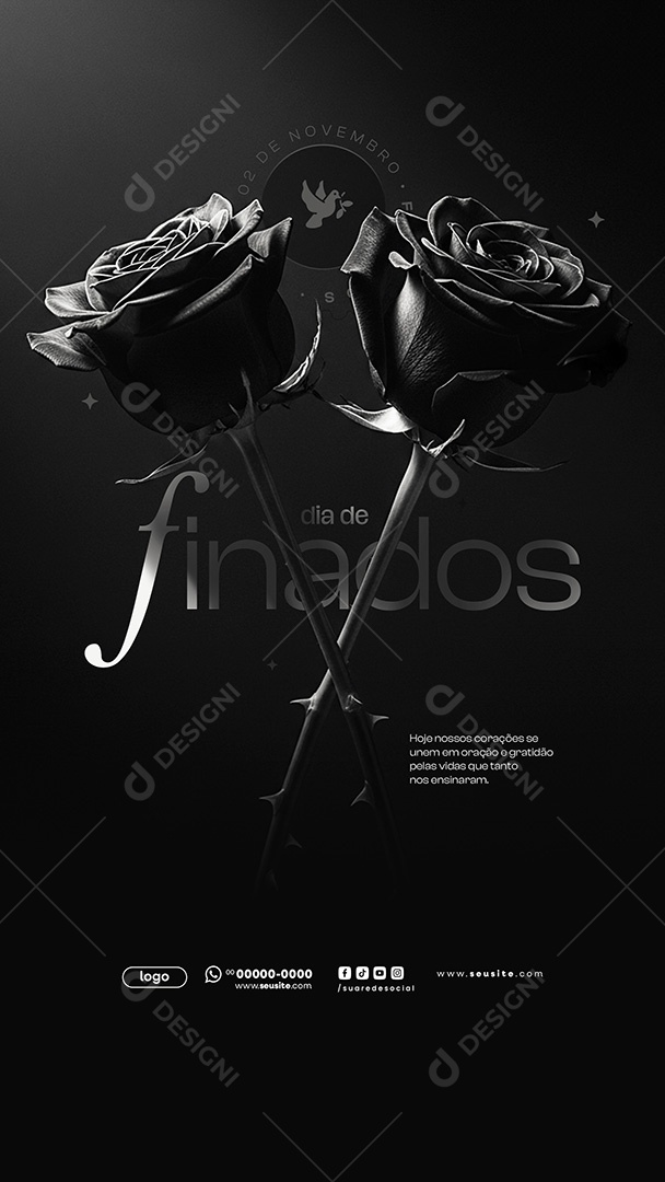 Story Dia de Finados 02 de Novembro Social Media PSD Editável