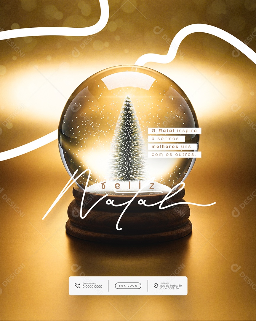 Feliz Natal 25 de Dezembro o Natal Inspira a Sermos Melhores Social Media PSD Editável