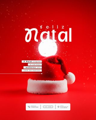 Feliz Natal 25 de Dezembro o Natal Social Media PSD Editável